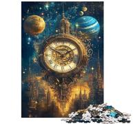 Jigsaw for Teenagers 1000 Pieces Chrono Cosmos Celestial Clockwork Puzzles for Teenagers Precision Cutting Difficult And Challenge Brainteaser Family Games (38x26cm/1000pcs)