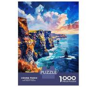 Jigsaw for Teenagers 1000 Pieces Cliffs of Moher Art Puzzles for Adults Toy Wall Decor Analysis And Logic Christmas Birthday Gifts 52x38cm/1000pcs