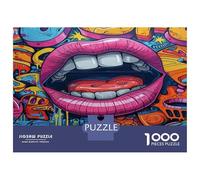 Jigsaw for Teenagers 1000 Pieces Colorful Graffiti Art Print Adult Puzzles Toy Wall Decor Precision Cutting Unique Birthday And Xmas Gifts 38x26cm/1000pcs