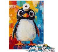 Jigsaw for Teenagers 1000 Pieces Colorful Penguin Art Jigsaw for Teenagers Pattern Assembly Every Piece Is Unique Unique Birthday And Gifts (38x52cm/1000pcs)