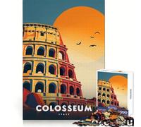 Jigsaw for Teenagers 1000 Pieces Colosseum Italy Exact Edge Art Logic Fun Toy Cozy Time Game Birthday Decor Gift (38x26cm)