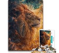 Jigsaw for Teenagers 1000 Pieces Cosmic Abstract Lion Challenging Game Toys Home Art Decor Birthday Gifts (size 38x26cm)