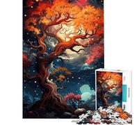 Jigsaw for Teenagers 1000 Pieces Cosmic Tree of Life Challenging To Complete A Work of Art Educational Toy Suitable for People Aged 14 And Above (38x52cm)