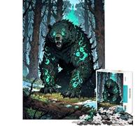 Jigsaw for Teenagers 1000 Pieces Cursed Forest Bear Adult Jigsaw Brain Teaser Game Presents for Women Fun Activities at Home (Size 38x26cm)
