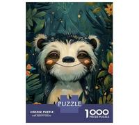 Jigsaw for Teenagers 1000 Pieces Cute Watercolor Sloth Adult Puzzles Toy Wall Decor Precision Cutting Unique Birthday And Xmas Gifts 52x38cm/1000pcs