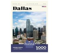 Jigsaw for Teenagers 1000 Pieces Dallas Texas Travel Art Jigsaw for Adults Relaxing Games Birthday Present Christmas Birthday Gifts 52x38cm/1000pcs