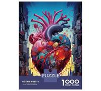 Jigsaw for Teenagers 1000 Pieces Digital Heart Adult Jigsaw Puzzle Relaxing Games Difficult Challenge Christmas Birthday Gifts 52x38cm/1000pcs