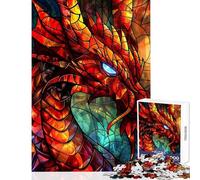 Jigsaw for Teenagers 1000 Pieces Dragon Enigmas Gaze Impossible Game Staycation Kill Time Educational Toy Difficult And Challenge (75X50CM)