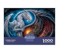 Jigsaw for Teenagers 1000 Pieces Dragon Yin Yang Art Print Adult Jigsaw Puzzle Relaxing Games Difficult Challenge Christmas Birthday Gifts 70x50cm/1000pcs