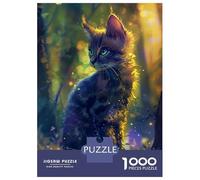 Jigsaw for Teenagers 1000 Pieces Dreamlike Kitten Jigsaw for Adults Relaxing Games Birthday Present Christmas Birthday Gifts 38x26cm/1000pcs