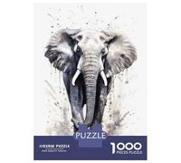 Jigsaw for Teenagers 1000 Pieces Elephant Splashes Puzzle for Adults Relaxing Games Birthday Present Fun at Home Activities, 52x38cm/1000pcs