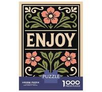 Jigsaw for Teenagers 1000 Pieces Enjoy Floral Art Nouveau Illustration Jigsaw for Adults Hands-on Game Precision Cutting Fun Activities at Home 52x38cm/1000pcs
