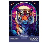 Jigsaw for Teenagers 1000 Pieces Fantastic Tiger The Wild Puzzle for Adults Hands-on Game Home Decoration Fun at Home Activities, 70x50cm/1000pcs