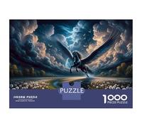 Jigsaw for Teenagers 1000 Pieces Fantasy Pegasus Flight Adult Jigsaw Puzzle Relaxing Games Difficult Challenge Christmas Birthday Gifts 38x26cm/1000pcs