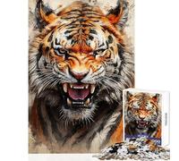 Jigsaw for Teenagers 1000 Pieces Ferocity Unleashed Practical Game Perfect Decoration Anti-Stress Toys Christmas Birthday Gifts (38x52cm)