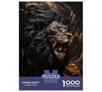 Jigsaw for Teenagers 1000 Pieces Fierce Lion King Adult Puzzles Toy Wall Decor Precision Cutting Unique Birthday And Xmas Gifts 38x26cm/1000pcs