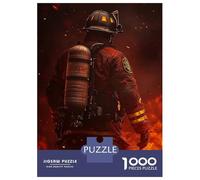 Jigsaw for Teenagers 1000 Pieces Firefighter in Flames Adult Puzzles Toy Wall Decor Precision Cutting Unique Birthday And Xmas Gifts 38x26cm/1000pcs