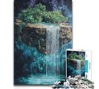 Jigsaw for Teenagers 1000 Pieces Floating Waterfall Oasis Challenging Game Toys Home Art Decor Birthday Gifts (size 50x75cm)