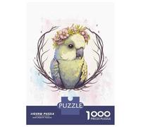Jigsaw for Teenagers 1000 Pieces Floral Parakeet Painting Puzzles for Adults Toy Wall Decor Analysis And Logic Christmas Birthday Gifts 38x26cm/1000pcs