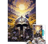 Jigsaw for Teenagers 1000 Pieces Forgotten Glory︰ Silver Sentinel Amid Wildflowers Puzzles for Adults Brain Teaser Game Precision Cutting Fun Activities at Home (Size 38x52cm)