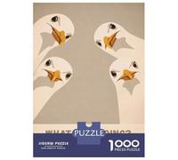 Jigsaw for Teenagers 1000 Pieces Four Geese Asking What You Doing Teenager Puzzles Relaxing Games Presents for Women Fun at Home Activities, 52x38cm/1000pcs