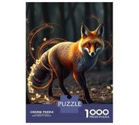 Jigsaw for Teenagers 1000 Pieces Fox in The Forest Adult Jigsaw Puzzle Relaxing Games Difficult Challenge Christmas Birthday Gifts 70x50cm/1000pcs