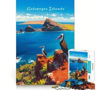 Jigsaw for Teenagers 1000 Pieces Galapagos Islands Explore Tight Fit Play Brain Teasing Play Leisure Fun Time Christmas Art Gift (38x26cm)