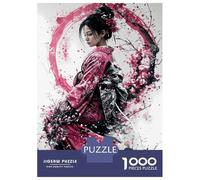 Jigsaw for Teenagers 1000 Pieces Geisha in Cherry Blossoms Jigsaw for Adults Hands-on Game Precision Cutting Fun Activities at Home 52x38cm/1000pcs