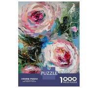 Jigsaw for Teenagers 1000 Pieces Gentle Roses Jigsaw for Adults Hands-on Game Precision Cutting Fun Activities at Home 38x26cm/1000pcs