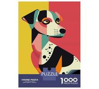 Jigsaw for Teenagers 1000 Pieces Geometric Dog Art Puzzle for Adults Hands-on Game Home Decoration Fun at Home Activities, 52x38cm/1000pcs