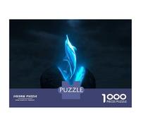 Jigsaw for Teenagers 1000 Pieces Glowing Dolphin Leaping from Stone Adult Jigsaw Puzzle Relaxing Games Precision Cutting Fun at Home Activities, 38x26cm/1000pcs