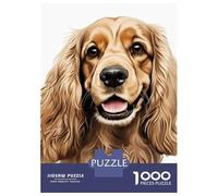 Jigsaw for Teenagers 1000 Pieces Golden Cocker Spaniel Portrait Jigsaw for Adults Hands-on Game Precision Cutting Fun Activities at Home 70x50cm/1000pcs