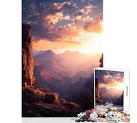 Jigsaw for Teenagers 1000 Pieces Grand Canyon Sunset Jigsaw for Teenagers Pattern Assembly Every Piece Is Unique - Unique Birthday And Gifts (50x75cm)