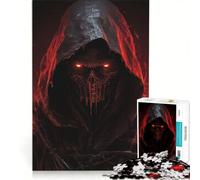 Jigsaw for Teenagers 1000 Pieces Grim Reaper Gaze, Hands-on Game, Fun Activities at Home, with Matching Poster And Trivia Sheet 50X75CM