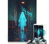 Jigsaw for Teenagers 1000 Pieces Haunted Hallway, Hands-on Game, Fun Activities at Home, with Matching Poster And Trivia Sheet 38X26CM