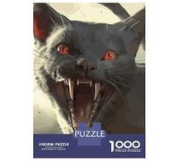 Jigsaw for Teenagers 1000 Pieces Horror Cat Puzzles for Adults Toy Wall Decor Analysis And Logic Christmas Birthday Gifts 38x26cm/1000pcs