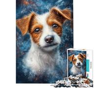 Jigsaw for Teenagers 1000 Pieces Jack Russell Terrier Puppy Puzzles for Adults Brain Teaser Game Precision Cutting Fun Activities at Home (Size 38x26cm)