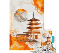 Jigsaw for Teenagers 1000 Pieces Japanese Gold Temple Help The Brain Exercise Home Decoration Impossible Game for Age 14+ Game (38x52cm)