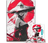 Jigsaw for Teenagers 1000 Pieces Japanese Samurai Woman Analysis And Logic Educational Games for And 14 Years And over 38x26cm