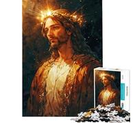 Jigsaw for Teenagers 1000 Pieces Jesus Christ Portrait Educational Challenge Presents for Women Educational Game for Ages 14 And over (38X26CM)