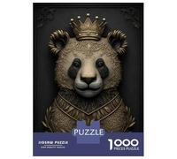 Jigsaw for Teenagers 1000 Pieces King Panda Gold Deco Adult Jigsaw Puzzle Toy Wall Decor Improve Memory Christmas Birthday Gifts 52x38cm/1000pcs