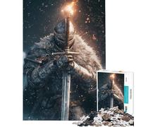 Jigsaw for Teenagers 1000 Pieces Knight's Eternal Flame Puzzles for Teenagers Precision Cutting Difficult And Challenge Brainteaser Family Games (Size 50x75cm)