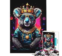 Jigsaw for Teenagers 1000 Pieces Koalas Gold Crowned Challenging To Complete A Work of Art Educational Toy Suitable for People Aged 14 And Above (38x52cm)
