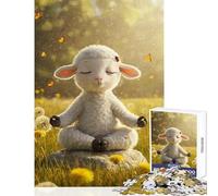 Jigsaw for Teenagers 1000 Pieces Meditating Lamb Jigsaw Puzzles 1000 Brain Teaser Game Secret Santa Gifts Family Activities (50x75cm)