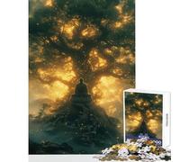 Jigsaw for Teenagers 1000 Pieces Meditation Tree Jigsaw Puzzles 1000 Brain Teaser Game Secret Santa Gifts Family Activities (50x75cm)