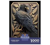 Jigsaw for Teenagers 1000 Pieces Mighty Golden Eagle Jigsaw for Adults Hands-on Game Precision Cutting Fun Activities at Home 70x50cm/1000pcs