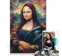 Jigsaw for Teenagers 1000 Pieces Mona Lisa Graphite Hands-on Game Fun Activities at Home with Matching Poster And Trivia Sheet 50x75cm