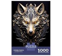 Jigsaw for Teenagers 1000 Pieces Monarch Golden Wolf Puzzles for Adults Toy Wall Decor Analysis And Logic Christmas Birthday Gifts 70x50cm/1000pcs