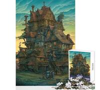 Jigsaw for Teenagers 1000 Pieces Mystery House Impossible Game Staycation Kill Time Educational Toy Difficult And Challenge (75X50CM)