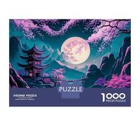 Jigsaw for Teenagers 1000 Pieces Mystical Night Full Moon Jigsaw for Adults Relaxing Games Birthday Present Christmas Birthday Gifts 70x50cm/1000pcs